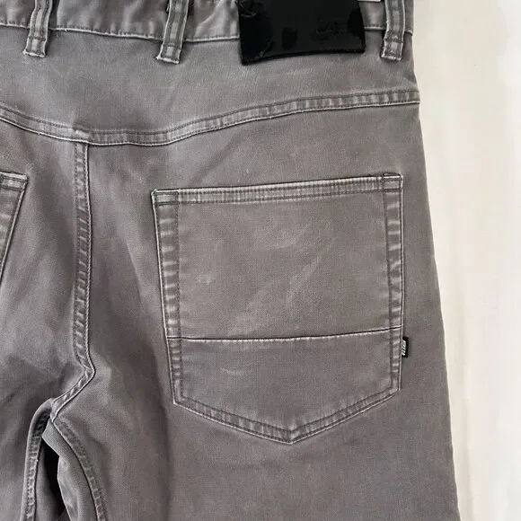 Nike SB Jeans Men's 32 Grey Distressed Cotton Blend Button Zip Vented Flaws - Picture 12 of 14